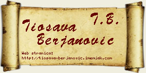 Tiosava Berjanović vizit kartica